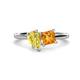 1 - Zoya Pear Shape Yellow Sapphire & Princess Shape Citrine 2 Stone Duo Ring 