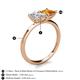 5 - Zoya Pear Shape Forever Brilliant Moissanite & Princess Shape Citrine 2 Stone Duo Ring 