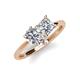 4 - Zoya Pear & Princess Shape Forever One Moissanite 2 Stone Duo Ring 