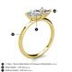 5 - Zoya Pear Shape GIA Certified Diamond & Princess Shape Certified Diamond 2 Stone Duo Ring 