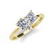 4 - Zoya Pear & Princess Shape GIA Certified Diamond 2 Stone Duo Ring 