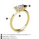 5 - Zoya Pear Shape Certified Lab Grown Diamond & Princess Shape Black Diamond 2 Stone Duo Ring 