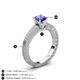 5 - Kaelan 6.00 mm Princess Cut Tanzanite Solitaire Engagement Ring 