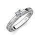 4 - Kaelan 6.00 mm Princess Cut Forever Brilliant Moissanite Solitaire Engagement Ring 
