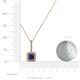 4 - Deana Blue Sapphire and Diamond Womens Halo Pendant Necklace 