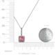 4 - Deana Pink Tourmaline and Diamond Womens Halo Pendant Necklace 