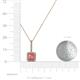 4 - Deana Pink Tourmaline and Diamond Womens Halo Pendant Necklace 