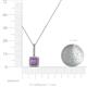 4 - Deana Amethyst and Diamond Womens Halo Pendant Necklace 
