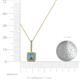 4 - Deana Blue Topaz and Diamond Womens Halo Pendant Necklace 