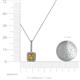 4 - Deana Citrine and Diamond Womens Halo Pendant Necklace 