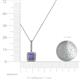 4 - Deana Iolite and Diamond Womens Halo Pendant Necklace 