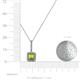 4 - Deana Peridot and Diamond Womens Halo Pendant Necklace 