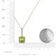 4 - Deana Peridot and Diamond Womens Halo Pendant Necklace 