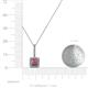 4 - Deana Rhodolite Garnet and Diamond Womens Halo Pendant Necklace 