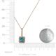 4 - Deana London Blue Topaz and Diamond Womens Halo Pendant Necklace 