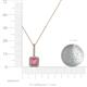 4 - Deana Pink Sapphire and Diamond Womens Halo Pendant Necklace 