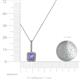 4 - Deana Tanzanite and Diamond Womens Halo Pendant Necklace 