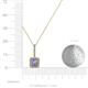 4 - Deana Tanzanite and Diamond Womens Halo Pendant Necklace 