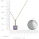 4 - Deana Tanzanite and Diamond Womens Halo Pendant Necklace 