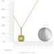 4 - Deana Yellow Sapphire and Diamond Womens Halo Pendant Necklace 