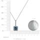 4 - Deana Blue and White Diamond Womens Halo Pendant Necklace 