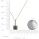4 - Deana Blue and White Diamond Womens Halo Pendant Necklace 