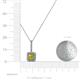 4 - Deana Yellow and White Diamond Womens Halo Pendant Necklace 