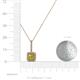 4 - Deana Yellow and White Diamond Womens Halo Pendant Necklace 