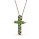 2 - Abella Green Garnet Cross Pendant 
