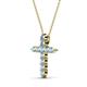 2 - Abella Aquamarine Cross Pendant 