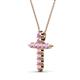 2 - Abella Pink Tourmaline Cross Pendant 