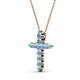 2 - Abella Blue Topaz Cross Pendant 