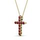 2 - Abella Red Garnet Cross Pendant 