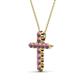 2 - Abella Rhodolite Garnet Cross Pendant 