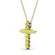 2 - Abella Yellow Sapphire Cross Pendant 