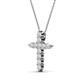 2 - Abella White Sapphire Cross Pendant 