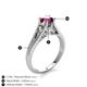 5 - Adira 6.50 mm Round Rhodolite Garnet Solitaire Engagement Ring 