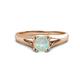 1 - Adira 6.00 mm Round Opal Solitaire Engagement Ring 