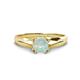 1 - Flora 6.00 mm Round Opal Solitaire Engagement Ring 