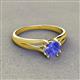 3 - Flora 6.50 mm Round Tanzanite Solitaire Engagement Ring 
