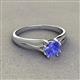 3 - Flora 6.50 mm Round Tanzanite Solitaire Engagement Ring 