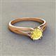 3 - Flora 6.00 mm Round Lab Created Yellow Sapphire Solitaire Engagement Ring 