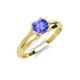 4 - Flora 6.50 mm Round Tanzanite Solitaire Engagement Ring 