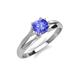 4 - Flora 6.50 mm Round Tanzanite Solitaire Engagement Ring 