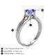 5 - Flora 6.50 mm Round Tanzanite Solitaire Engagement Ring 