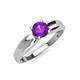 4 - Kelila 6.50 mm Round Amethyst Solitaire Engagement Ring 