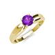 4 - Kelila 6.50 mm Round Amethyst Solitaire Engagement Ring 