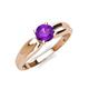 4 - Kelila 6.50 mm Round Amethyst Solitaire Engagement Ring 