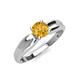 4 - Kelila 6.50 mm Round Citrine Solitaire Engagement Ring 