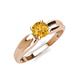 4 - Kelila 6.50 mm Round Citrine Solitaire Engagement Ring 